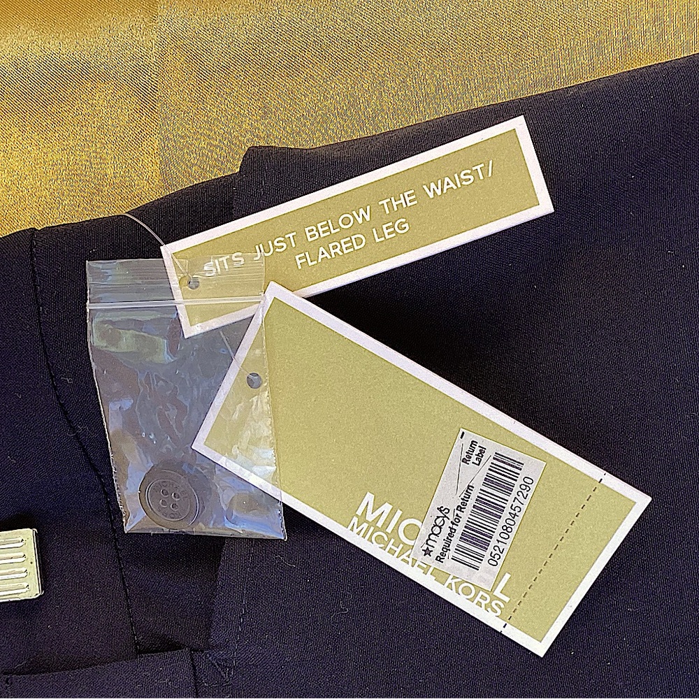 MICHAEL KORS GRAMERCY FLARED LEG PANTS  BLACK SZ 10 - Picture 8 of 12